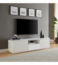 Brianna TV Cabinet MDF Board Glossy White Painting Ample Storage